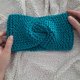 Turkusowa opaska turban handmade - kolorowy akcent z charakterem