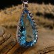 Naszyjnik Amulet Mocy - Topaz Swiss Blue Srebro