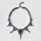 Choker chainmaille z tygrysim okiem ze stali chirurgicznej 43+5,5 cm gothic dark fairycore