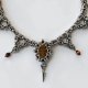 Choker chainmaille z tygrysim okiem ze stali chirurgicznej 43+5,5 cm gothic dark fairycore