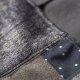 Duża szara torba z kominem z weluru patchwork