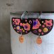 Kolczyki Cosmic Garden & Swarovski Orange