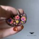 Kolczyki Cosmic Garden & Swarovski Orange