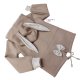 Bluza rozpinana z uszami, beż kwiatki  r. 116/122 wyprzedaż