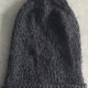 black moher z lnem czapka hand made