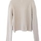 Krótki sweter beżowy bawełna wiskoza H&M S