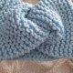 BŁĘKITNA opaska turban handmade - delikatny kolor i wyjątkowa forma