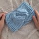 BŁĘKITNA opaska turban handmade - delikatny kolor i wyjątkowa forma