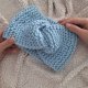 BŁĘKITNA opaska turban handmade - delikatny kolor i wyjątkowa forma