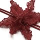 Bordowa orchidea naszyjnik choker z koralików