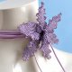 Fioletowa orchidea naszyjnik choker z koralików