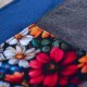 Patchworkowa kosmetyczka podróżna z kwiatami z weluru – unikat | Raspberi