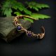 Miedziana bransoleta mankietowa z lapis lazuli