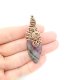 Fluoryt wisiorek wire wrapping