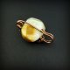 Agat broszka wire wrapping