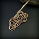 Ozdobna miedziana zakładka do książki wire wrapping