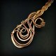 Ozdobna miedziana zakładka do książki wire wrapping