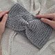 SZARA opaska handmade z ozdobnym serduszkiem - klasyczna i kobieca