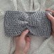 SZARA opaska handmade z ozdobnym serduszkiem - klasyczna i kobieca