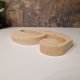 Cyfra 9 dziewięć, z litego drewna, drewniana, jesion, stojąca dekoracyjna, wysokość 20cm