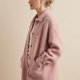 Handmade Dusty Pink Bouclé Jacket | Cozy Oversized Teddy Shacket Autumn Car Coat