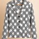 Handmade Black and White Grid Check Blazer | Structured 100% Cotton Office Suit Jacket