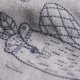 Plecaczek worek dla dziecka z ręcznym haftem – szary, handmade