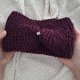 ŚLIWKOWA opaska handmade z serduszkiem - wyjątkowy kolor, wyjątkowy dodatek