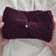 ŚLIWKOWA opaska handmade z serduszkiem - wyjątkowy kolor, wyjątkowy dodatek