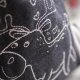Dziecięcy plecaczek worek grafitowy z ręcznym haftem – handmade