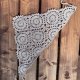Bandana szydełkowa, chusta na głowę boho szara