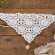 Biała ażurowa chusta na głowę szydełkowa bandana boho 100% bawełna