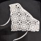 Biała ażurowa chusta na głowę szydełkowa bandana boho 100% bawełna