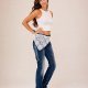Biała ażurowa chusta na głowę szydełkowa bandana boho 100% bawełna