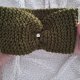 Khaki OPASKA handmade z serduszkiem - naturalny kolor i ręczne wykonanie