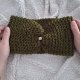 Khaki OPASKA handmade z serduszkiem - naturalny kolor i ręczne wykonanie