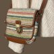 Picard Skórzana Torebka Boho Y2K Patchwork Camel Kolorowa