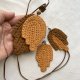 Komplet biżuterii boho handmade, szydełkowy naszyjnik i kolczyki, naturalna bawełna, prezent dla kobiety