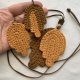 Komplet biżuterii boho handmade, szydełkowy naszyjnik i kolczyki, naturalna bawełna, prezent dla kobiety
