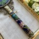 Exquisite Vintage Cloisonné Hand Mirror ❤ Bird & Floral Filigree Artistry ❤ lustro