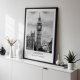 Plakat - Big Ben -  czarno biały Londyn 40x50 cm  (2-0905)