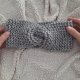 SZARA wąska OPASKA turban handmade - delikatniejsza forma, wyjątkowy charakter