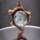 Wisiorek z naturalnego drewna Gombe i labradoryt – rękodzieło z duszą - prezent dla kobiety dla niej Unique Jewelry Design; Luxury Wooden