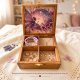 drewniane pudełko na biżuterię - personalizowana szkatułka - 16 x 16 x 8 cm