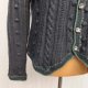 Czarny sweter vintage na guziki plus size 42 44