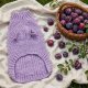 PLUM PUPPY - lawendowe ubranko dla psa z serduszkami | sweter ręcznie robiony | DL 50 OG 54