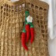 Szydełkowa zawieszka z papryczkami chili 22 cm