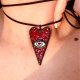 NASZYJNIK SZKLANY AMULET "TRZECIE OKO" WISIOREK WITRAŻ