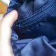 Granatowa listonoszka z kominem z weluru w kwiaty – handmade, unikat
