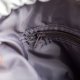 Listonoszka z kominem z weluru ecru w kwiaty – handmade, unikat